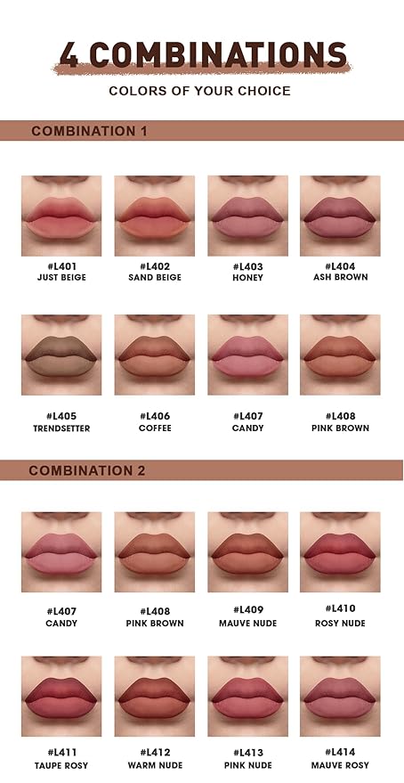 8pcs Nude Lip Liner Makeup Set - Waterproof & Smudge-Proof Matte Pencil, Long-Lasting & Durable, Smooth & Easy Glide, Non-Smudge, Contouring, Filling & Layering (Set 4, 8 Count (Pack of 1))