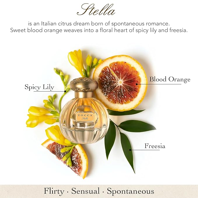 Tocca Stella Perfume Set for Women, 100 ml (3.38 oz) + 10 ml (0.34 oz) - Fresh Floral, Blood Orange, Freesia, Spicy Lily ($172 Value)