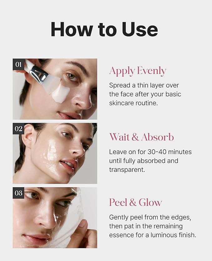 Delere Caviar Glow Collagen Wrapping Mask | Korean Peel Off Face Mask for Glowing Skin and Visible Skin Tightening, 3.4oz