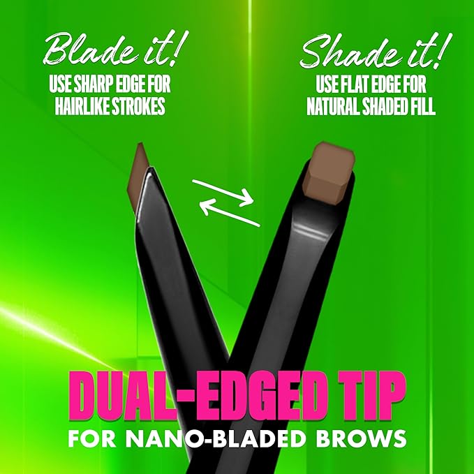 NYX PROFESSIONAL MAKEUP Blade & Shade Brow Pencil, Nano Mechanical Eyebrow Pencil, Up to 16HR Make Up Wear - Ash Blonde
