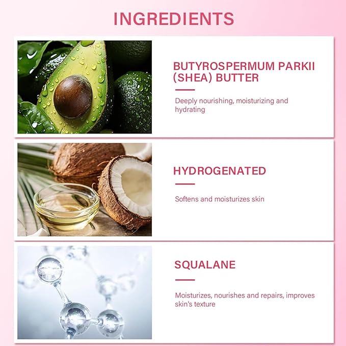 Cherry Lip Mask, Hydrating Lip Mask, Lip Treatment for Dry Cracked Lips, Avocado Coconut Sleeping Lip Mask, Lip Moisturizer Overnight, Intense Lip Repair & Care, 20G