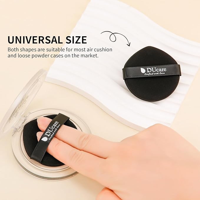 DUcare Christmas Sponges with Foundation Brush Makeup Puff Blending Foundation Sponge for Liquid BB Cream Mineral Powder Buffing Stippling