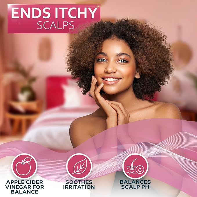 Apple Cider Vinegar Conditioner - Sulfate Paraben and Silicone Free - For Dry, Damaged and Oily Hair - Anti Dandruff Product for Fine Itchy Scalp Build Up - Cleansing Treatment for Women and Men