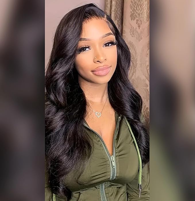 Essent Seamless Body Wave Clip in Hair Extensions Seamless Real Human Hair, 20 Inch 1Pack 130g 7Pcs Human Hair Extensions for Women Natural Black