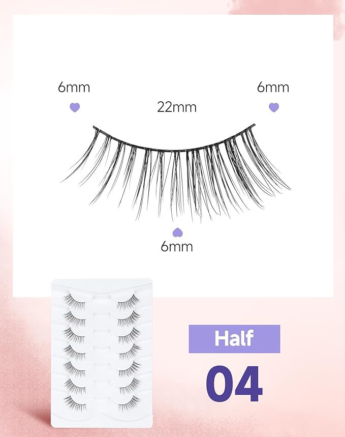 Half Lashes Natural Look 3/4 Lashes Wispy Corner Lashes End Half Eyelashes Half-04