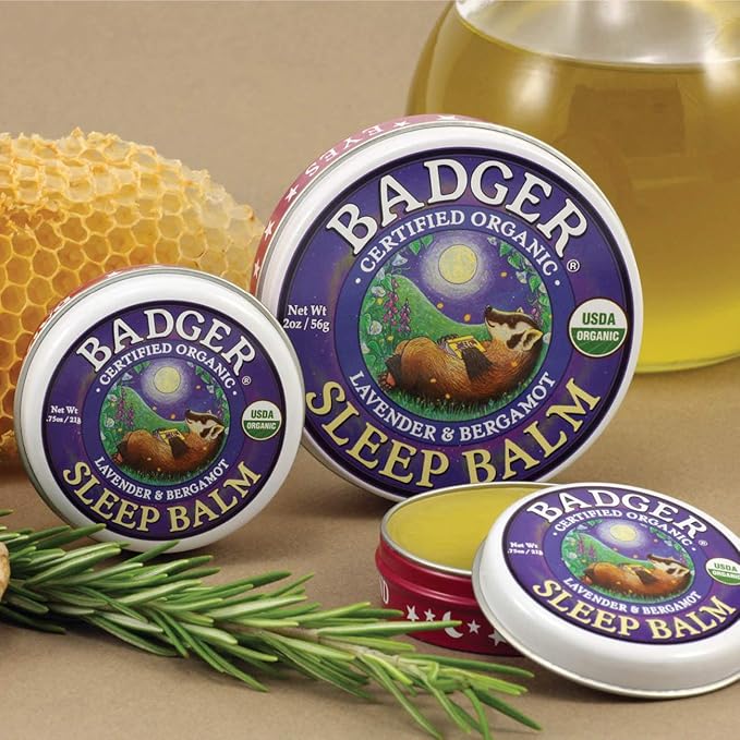 Badger - Sleep Balm, Lavender & Bergamot, Natural Sleep Balm, Scented Relaxing Balm for Children and Adults, Calming Night Balm, Organic Sleep Balm, 2 oz (2 Pack)