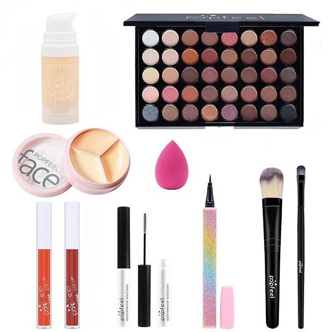 All in One Makeup Kit for Women Full Kit, Professional Makeup Gift Set, Include Eyeshadow Palette, Lip Gloss, Concealer, Foundation, Makeup Brush, Mascara