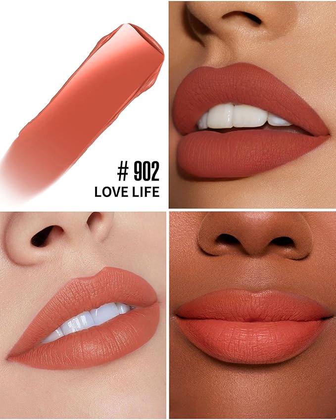 Orange Red Lipstick Long Lasting Lipsticks for Women Smudgeproof Transferproof Cruelty Free Lip Makeup, 902 Love Life