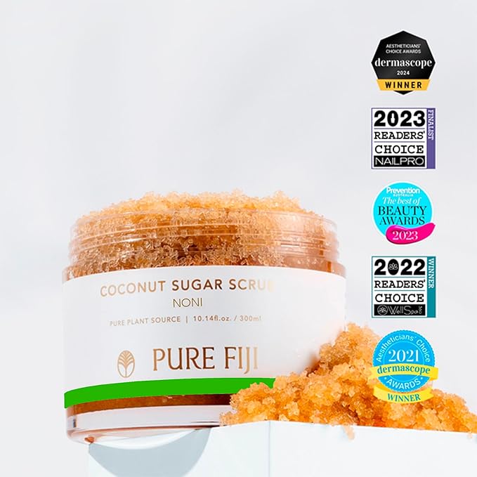 Pure Fiji Coconut Sugar Body Scrub, Noni (10.14 Oz /300ml)