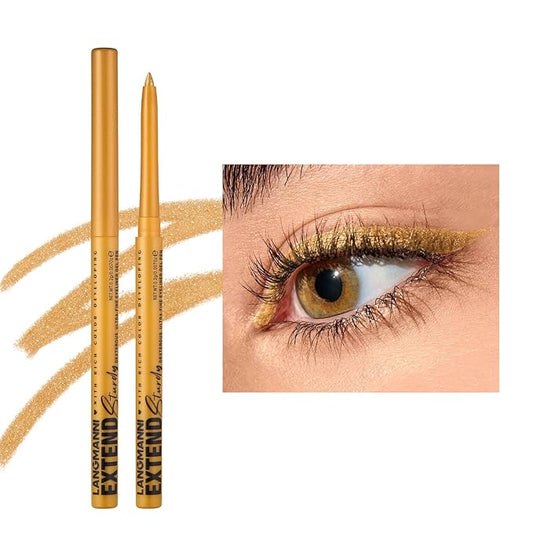 Gold Eyeliner Retractable Gold Glitter Eyeliner Pencil Waterproof Long Lasting Smudge-proof Hypoallergenic #03