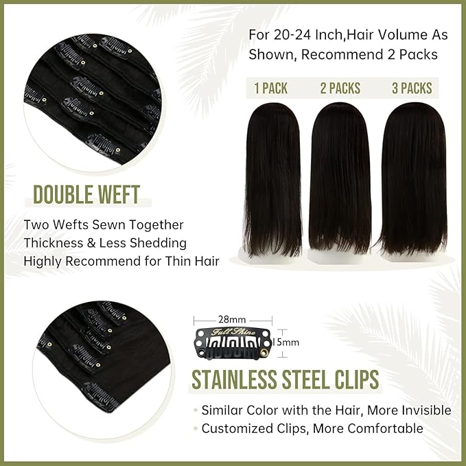 Full Shine Clip in Hair Extensions Real Human Hair Black Ombre Natural Black to Light Brown Mix Honey Blonde Human Hair Extensions Clip ins Balayage 120 G 7 Pcs 22 Inch