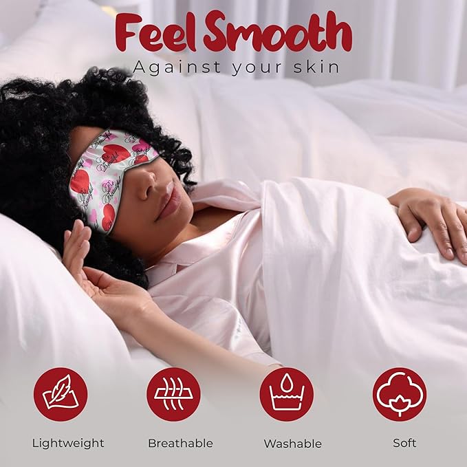 Luxury Sleep Mask – Soft, Adjustable Lightweight & Ultra Comfort-Perfect for Light Blocking Wake up Radiant-Silver