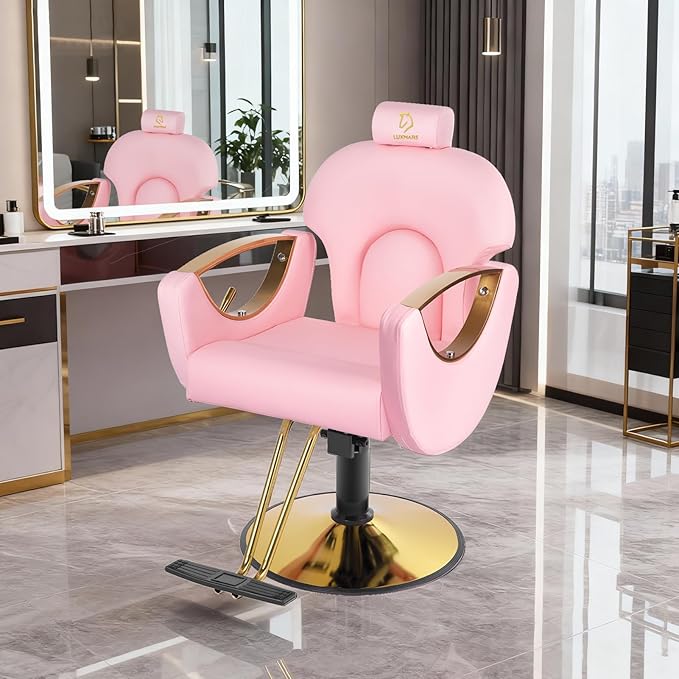 Barber Chair Salon Chair 360 Degrees Rolling Swivel Barber Chairs Hydraulic Hair Chair Capacity Up to 330 Lbs All Purpose Beauty Spa Equipment
