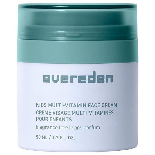 Evereden Fragrance-Free Kids Face Cream: 1.7 oz. | Unscented Face Lotion | Clean and Non-Toxic Face Moisturizer | Multi-Vitamin Unscented Skin Care for Kids