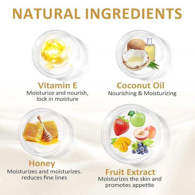 DMSKY Bee Lip Balm Honey Pot 12 PCS, Propolis Lip Mask Overnight, Moisturizing Hydrating Lip Sleeping Mask Prevention Dry and Cracked, Reduce Lip Lines