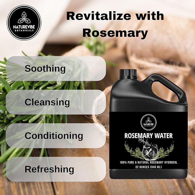Naturevibe Botanicals Rosemary Water 32 Ounces