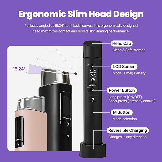 Core Impact – Face Massager for Sagging Skin, Boosts Skincare Absorption, Supports Radiant Glow and Lifting Effect (Pure White)