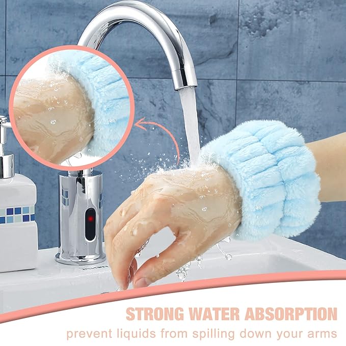 Absorbent microfiber spa wrist towels,