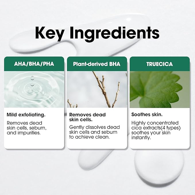 SOME BY MI AHA BHA PHA 30 Days Miracle Truecica Clear Pad – 70 Pads – Korean Exfoliating Centella Face Toner Pads – Gently Clears Impurities, Refines Pores & Smooths Skin Texture – Korean Skin Care