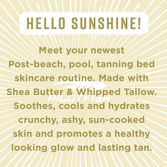Sun & Done Whipped Beef Tallow for Skin - After Sun Care with 7 Simple Ingredients Including Shea Butter & Coconut | Sun Burn Healing Cream, After Tanning Lotion, After Sun Lotion, Gel, Moisturizer