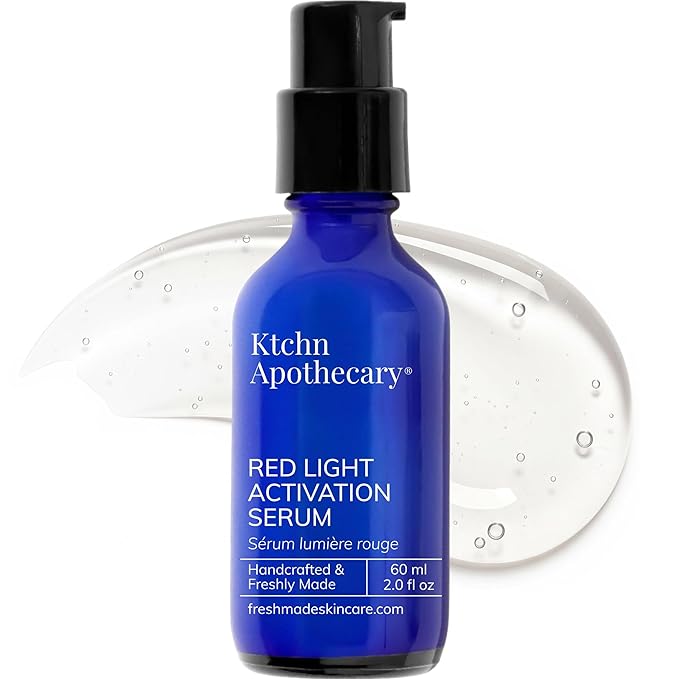 Red Light Therapy Activation Serum for Face & Neck | Amplify Benefits, Reduce Wrinkles, Hydrate, Brighten Skin | 100% Clean Formula with Matcha, Hyaluronic Acid, Orchid Stem Cells | 2x More, 2 Oz Size