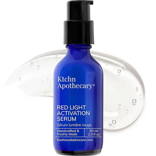 Red Light Therapy Activation Serum for Face & Neck | Amplify Benefits, Reduce Wrinkles, Hydrate, Brighten Skin | 100% Clean Formula with Matcha, Hyaluronic Acid, Orchid Stem Cells | 2x More, 2 Oz Size
