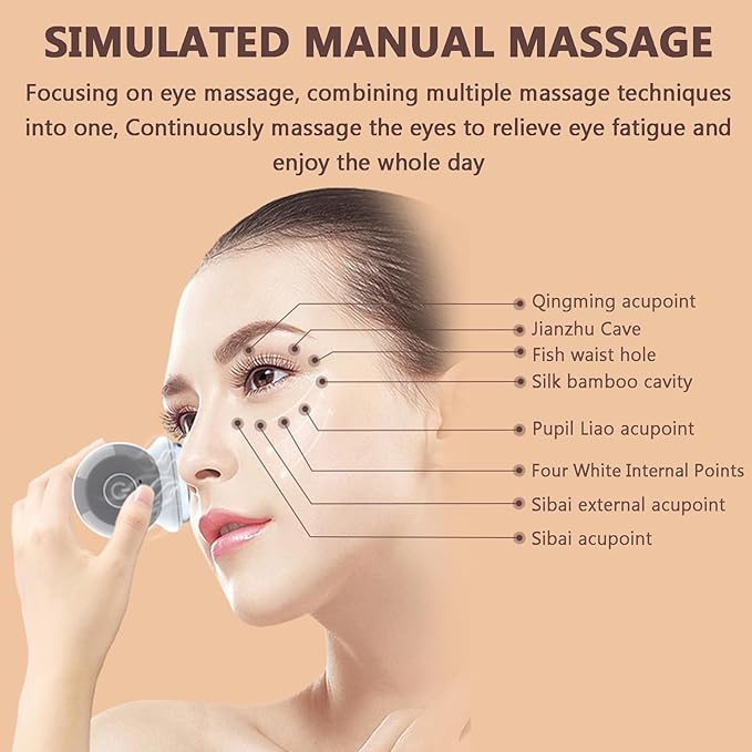 Eye Lift Wand, Eye Massager with Heat and Vibration for Dark Circles, Puffiness, Fine Lines/Wrinkle, Crow's Feet and Bags Under Eyes (Gray)
