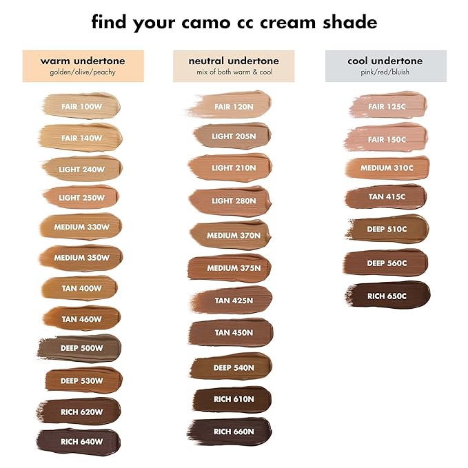 e.l.f. Camo CC Cream, SPF 30 Color-Correcting Medium-To-Full Coverage Face Foundation, Delivers An Airbrushed Finish, Vegan & Cruelty-Free, Deep 540 N