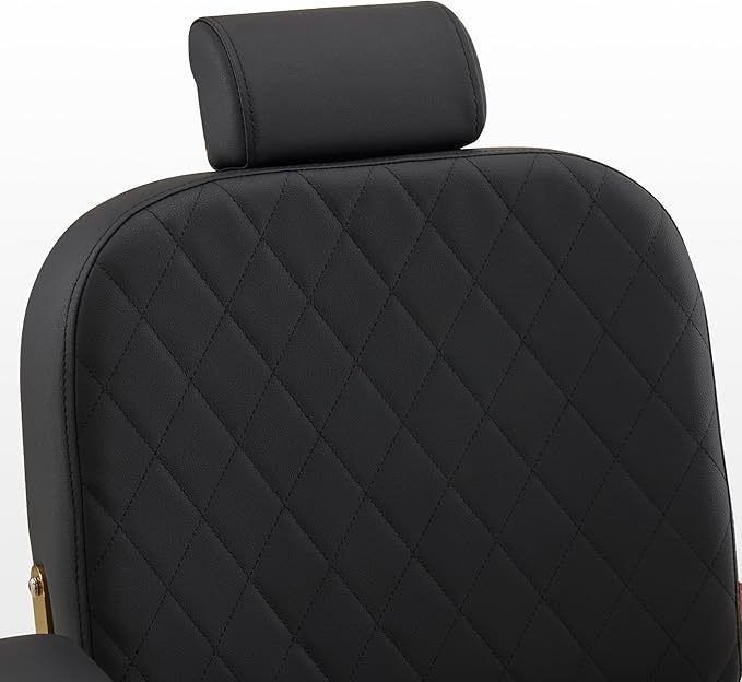 BarberPub All Purpose Barber Chair with Heavy Duty Pump,Reclining Adjustable Swivel Hair Styling Chair for Hair Stylist, Home Salon,Barbershop Salon&Spa 9453 (Gold)