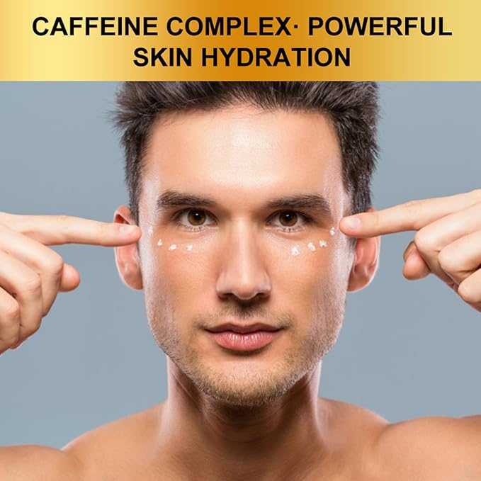 Caffeine Eye Cream for Men Anti Aging, Reduces Dark Circles, Bags, Puffiness Under Eye Cream Face Tightening Eye Lift For All Skin Types 1.7oz