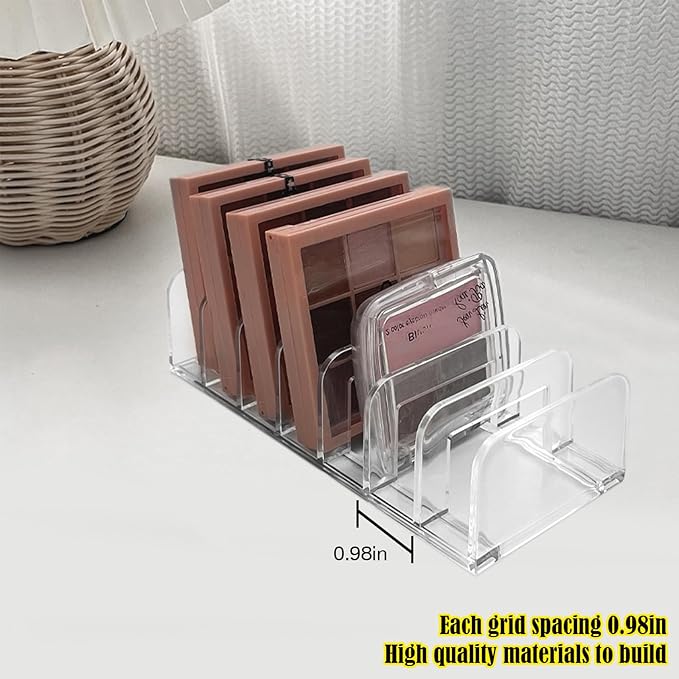 Makeup Palette Organizer,Acrylic Eyeshadow Palette Pallet Holder,7 Sectons