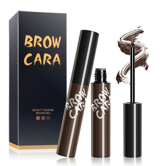 Brow Tattoo Peel Off Tint - Eyebrow Gel Tint with Eyebrow Stencils Long-Lasting Makeup, Brow Gel Eyebrow Tattoos Waterproof, Eye Brow Pencils Create Full Voluminous Brows for Women (Dark Brown)