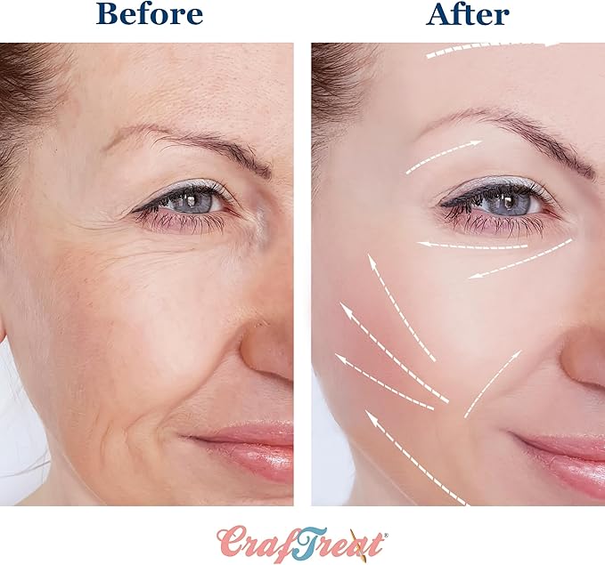 CrafTreat Ice Roller for Face, Eyes & Neck – Reusable Silicone Ice Mold for De-Puffing, Skin Care & Facial Massage (Blue)