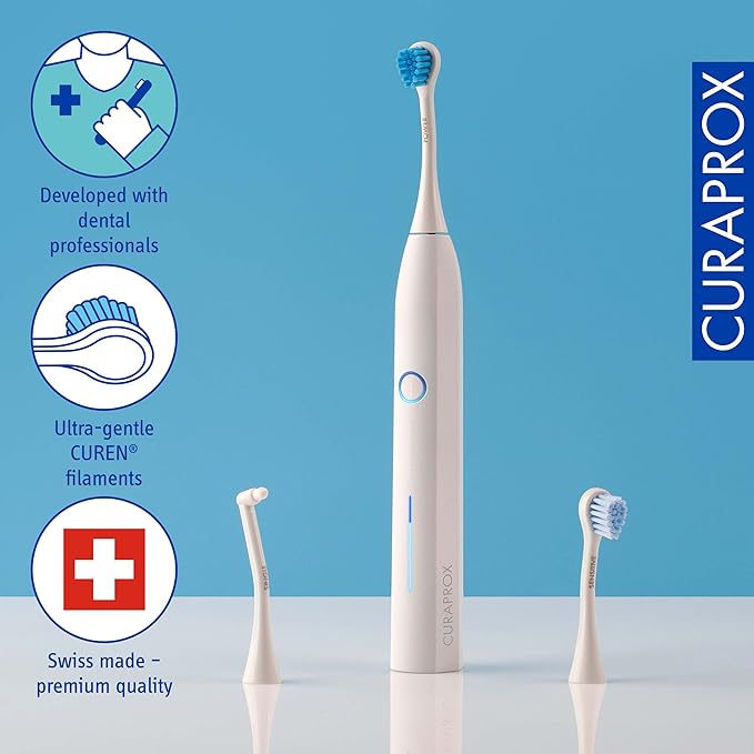 Curaprox Hydrosonic Pro Electric Toothbrush with Charger and Travel Case