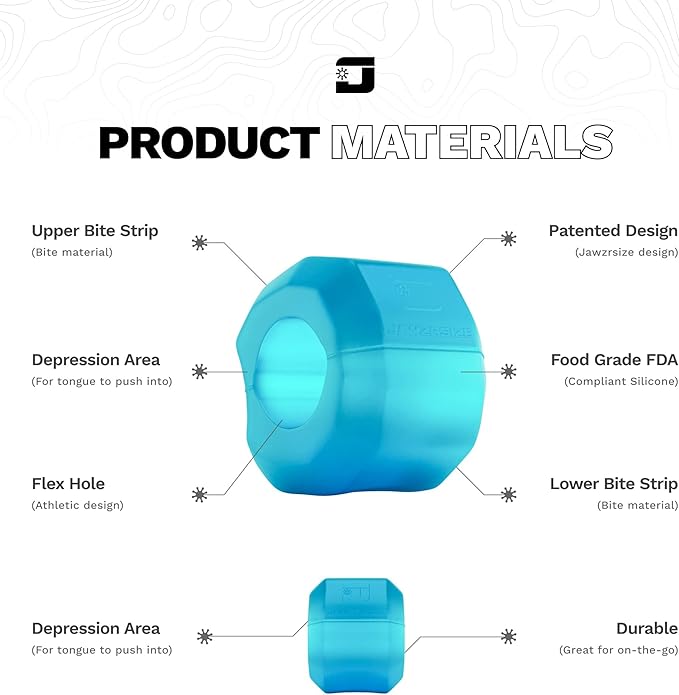 Jawzrsize Pop 'N Go Jaw, Face, and Neck Exerciser - Define Your Jawline, Slim and Tone Your Face, Look Younger and Healthier - Helps Reduce Stress and Cravings - Facial Exerciser