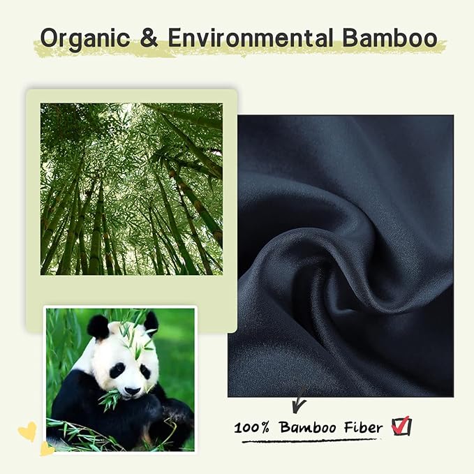 100% Handmade Bamboo Sleeping Eye Mask for Women for Men,Night Masks,Organic Sleep Mask,Blockout Eye Mask for Sleeping,Large Size Adjustable (Navy Blue)