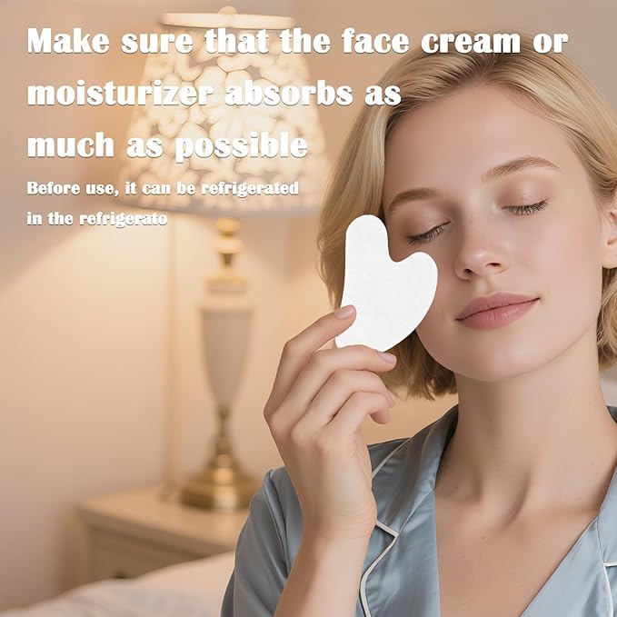 Jade Roller Gua Sha Tools – Nature Gua Sha Facial Tool Skin Tightening Face Massager Anti-Aging Jade Face Roller Puffiness Reducing Guasha Stone for Women Men 2-Color Pack(G/W)