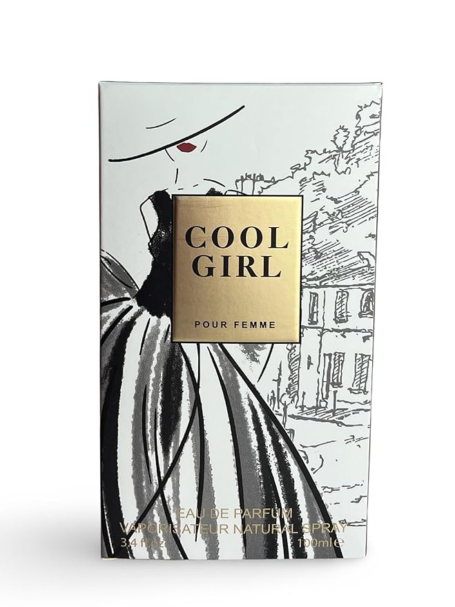 COOL GIRL Pour Femme Eau de Parfum for Women, 3.4 Fl Oz, Radiant Citrus Floral Fragrance
