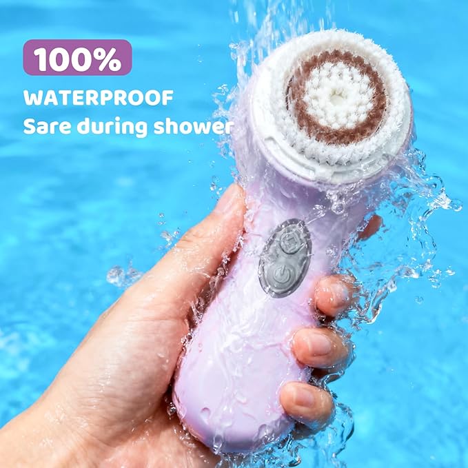 Clarisonic Mia 2 Electric Face Cleansing Brush with 2 Brush Heads, Sonic Facial Brush for Deep Cleaning & Exfoliation, Waterproof Rechargeable (Lavender)