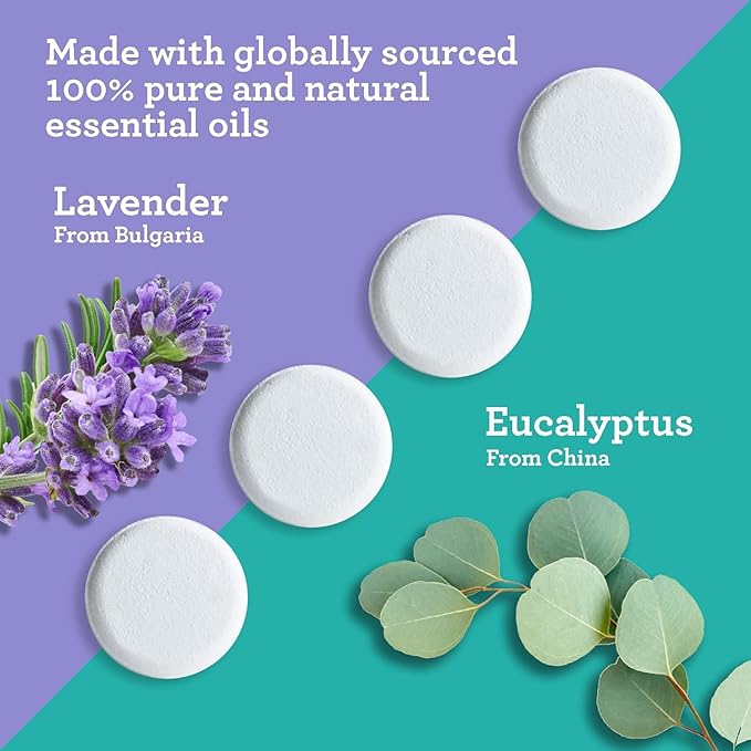 GuruNanda Relax Shower Steamers for Aromatherapy (10 Pack), Relaxation Gifts for Women & Men with Essential Oils, Stress Relief, Home Spa & Self Care