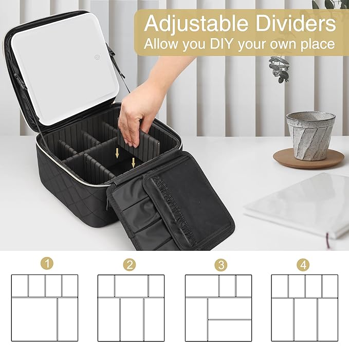 Relavel travel makeup bag with