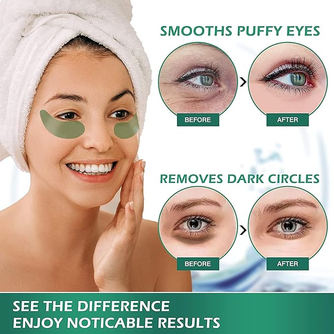 VANELC Eye Mask,Under Eye Patches with Collagen Seaweed,Eye Gel Treatment Masks For Dark Circles , Under Eye Bags Treatment, Natural Eye Masks for Puffy Eyes, Under eye Dark Circles,Anti-Wrinkle