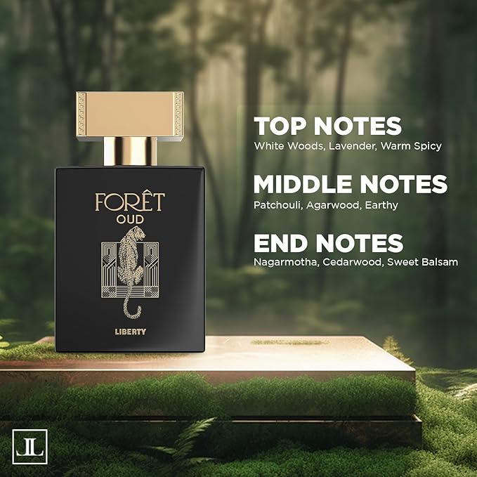 Liberty Oud Perfume for Men, 3.4 Oz Foret Premium Oud Perfumes Anniversary Edition Long-Lasting Eau de Perfume, Luxury Woody Fragrance for Men, Perfume Spray