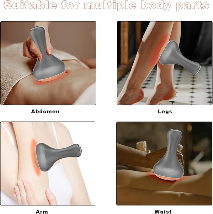 Hot Stones for Massage，Hot Stones Muscle Massage with Warmer, Wireless Natural Bian Stone Electric Gua Sha for Home Spa