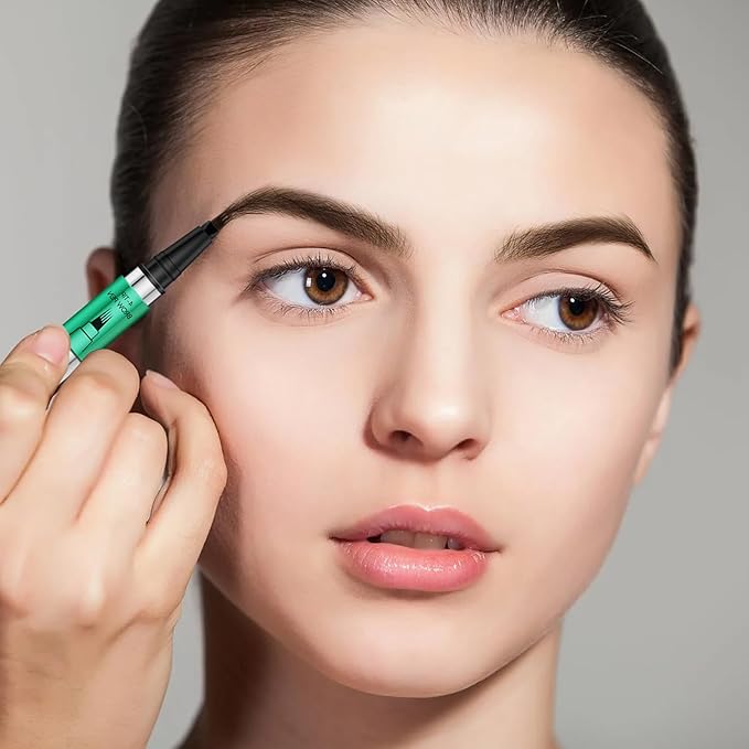 Microblading Eyebrow Pen，Waterproof Brow Pen Micro 4 Point,Eyebrow Makeup Pencil for Women to Effortlessly Create Hair Like Natural Brows，Long Lasting & Smudge-proof