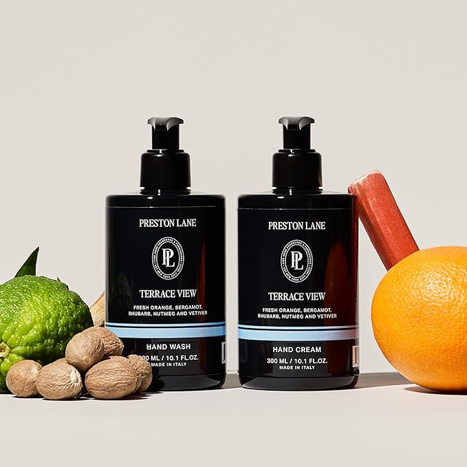 Preston Lane Hand Set, Scented Hand Wash & Cream Duo, Gently Cleanses, Hydrating & Nourishing