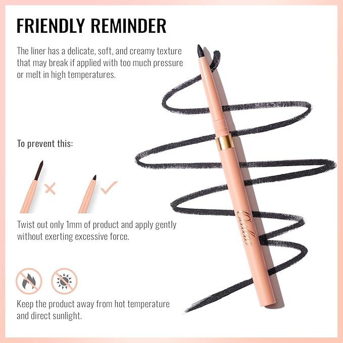 Oulac Waterproof Lipliner Pencil - Smooth and Creamy, Retractable Lip Makeup for Precision Application, Vegan & Cruelty-Free, LL04 Sunlit Peach