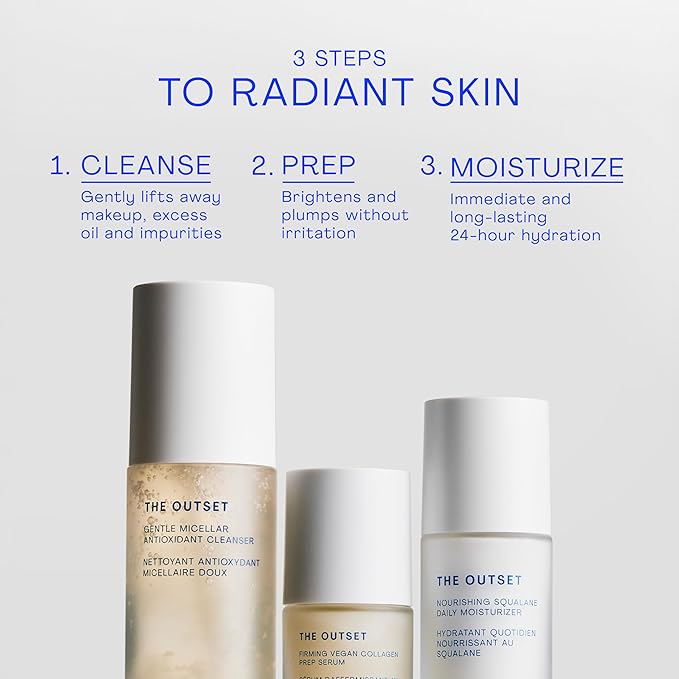 The Outset Nourishing Squalane Daily Moisturizer - Gentle Fragrance Free Non-Comedogenic Cream - Barrier Repair, Hydrating - Clean, Vegan, Gluten Free - All Skin Types, Sensitive Skin - 1.7FL OZ