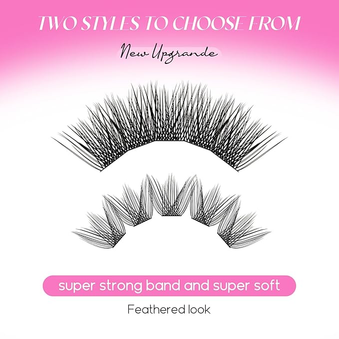 Lash Clusters DIY Eyelash Extensions 168 Clusters Lashes D Curl 0.07 Natural Individual Lash Extensions Mixed Tray False Eyelashes Soft & Strong Thin Band DIY at Home (F22+F23-0.07D, 8-16mm)