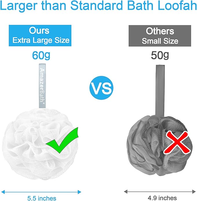 Amazerbath loofah sponge 60g/piece, exfoliating